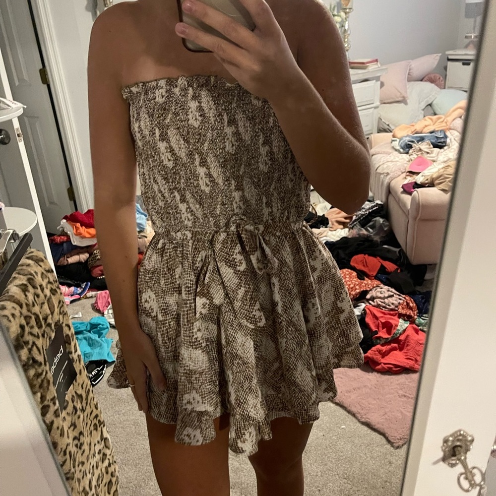 snake print romper